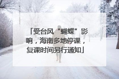 受台风“蝴蝶”影响，海南多地停课，复课时间另行通知